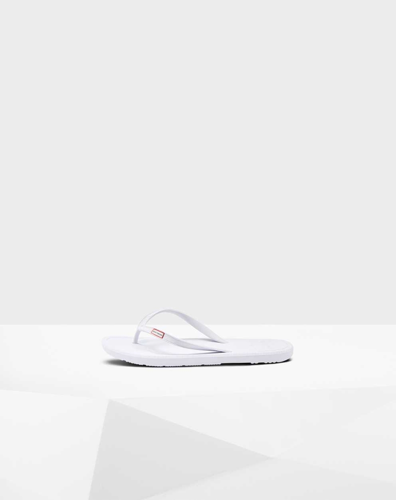 Hunter Original Flip Flops Herre Hvite | NO-1837NGK