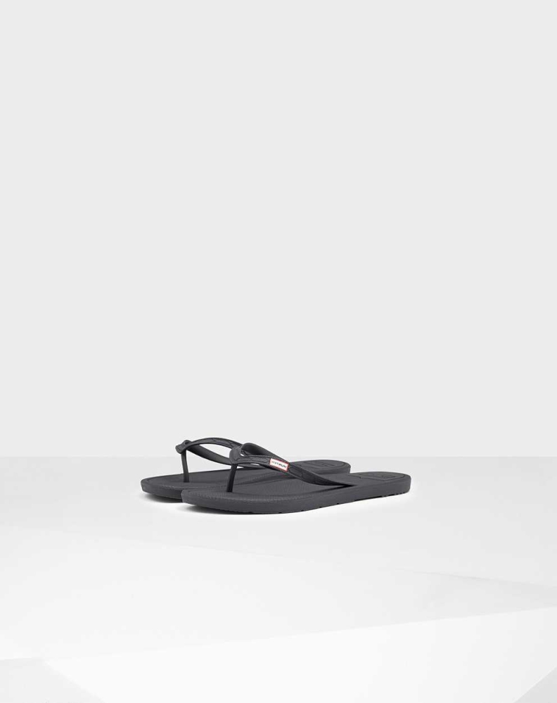 Hunter Original Flip Flops Herre Svarte | NO-8039MYT