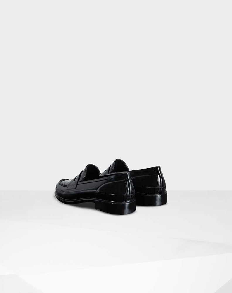 Hunter Original Gloss Penny Loafers Dame Svarte | NO-4915QUK