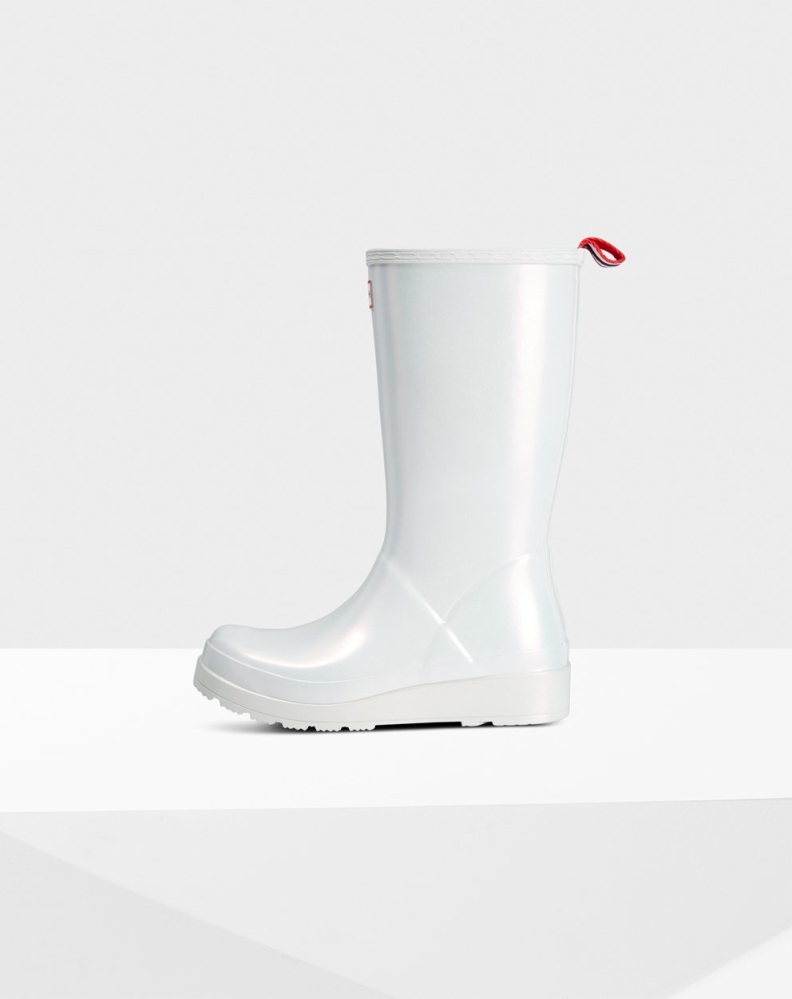 Hunter Original Høye Nebula Rain Spill Boots Dame Sølv | NO-3986EAN