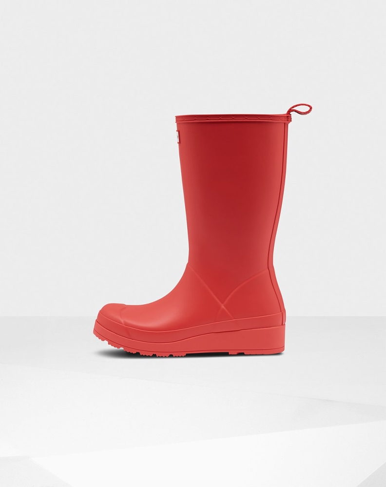 Hunter Original Høye Rain Spill Boots Dame Rød | NO-9402QUY