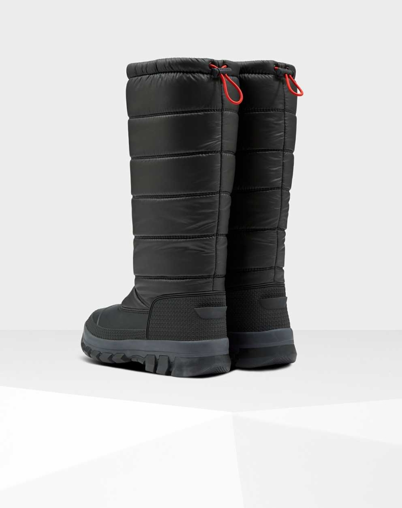 Hunter Original Insulated Høye Vinterstøvler Dame Svarte | NO-2194HUA