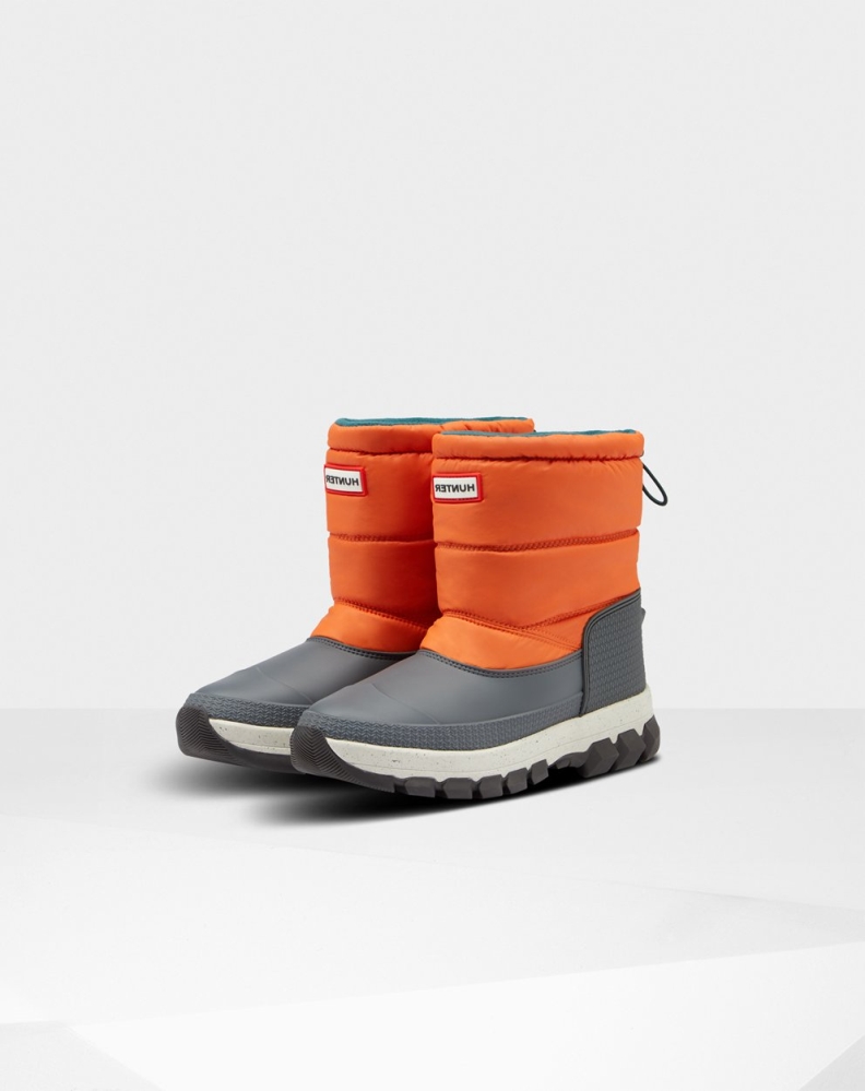 Hunter Original Insulated Kort Vinterstøvler Dame Oransje | NO-6425EHO