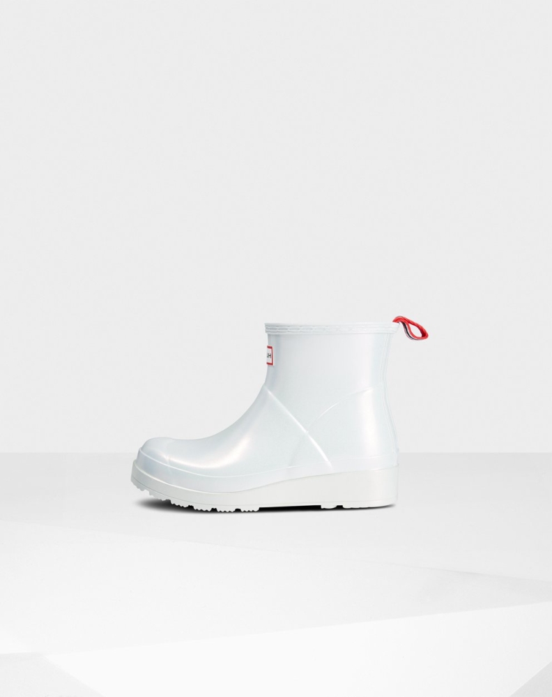 Hunter Original Kort Nebula Rain Spill Boots Dame Sølv | NO-1684TUA