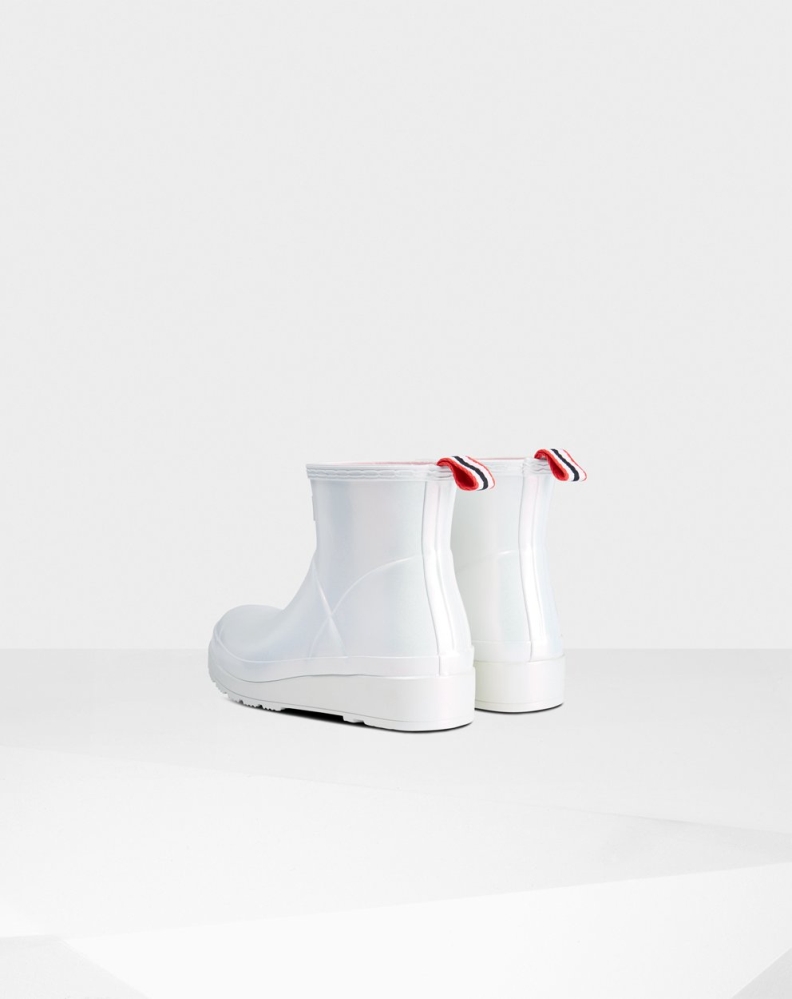 Hunter Original Kort Nebula Rain Spill Boots Dame Sølv | NO-1684TUA