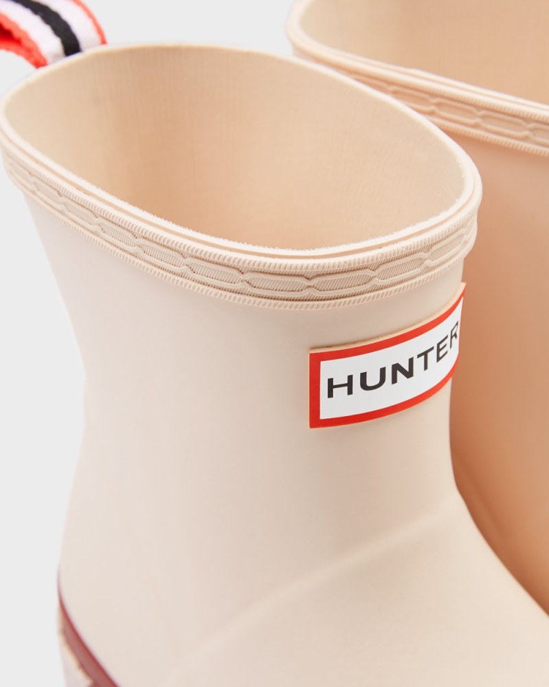 Hunter Original Kort Speckle Rain Spill Boots Dame Beige Rød | NO-2651VMJ